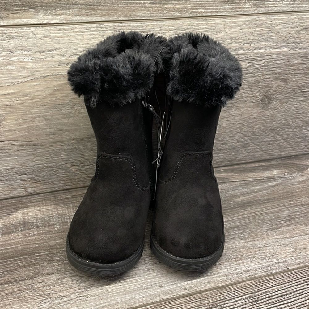 Toddler Girls’ Leah Zipper Slip-On Shearling Boots - Cat & Jack  - Picture 3 of 7